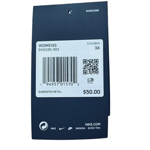 Nike teal color-stripe cropped training tank mesh DH3185-393  Size 3X - Picture 8 of 15